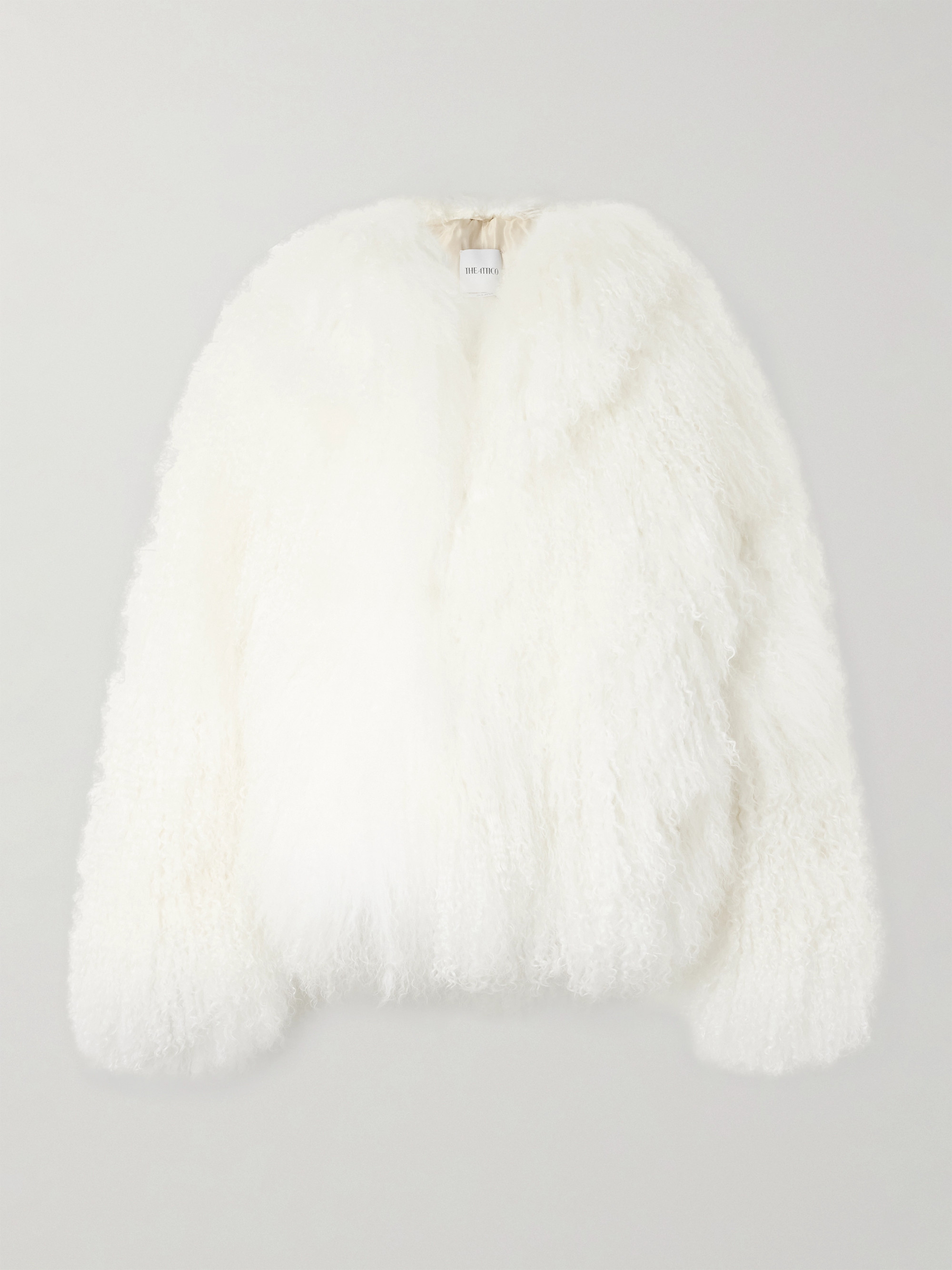 THE ATTICO Cropped shearling coat
