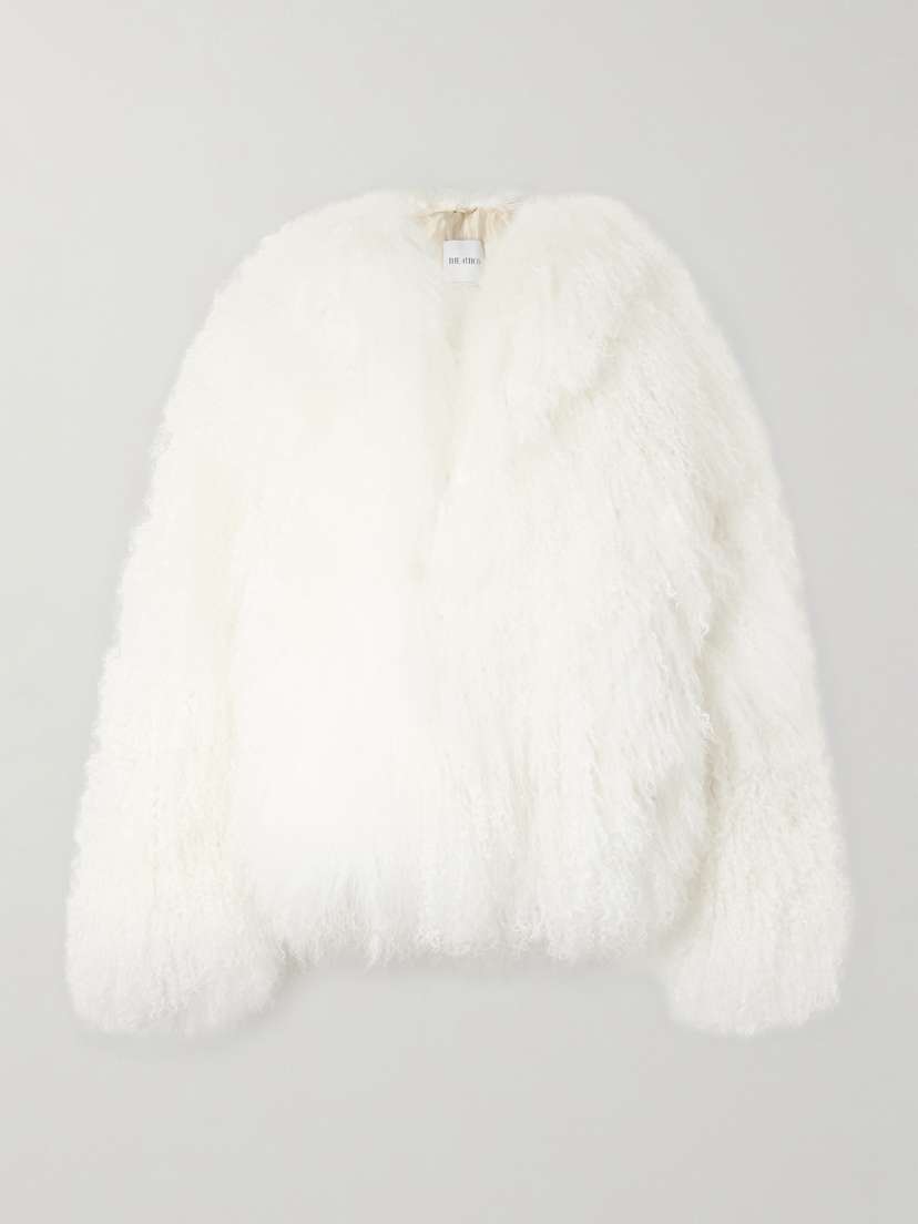 The Attico Cropped Shearling Coat