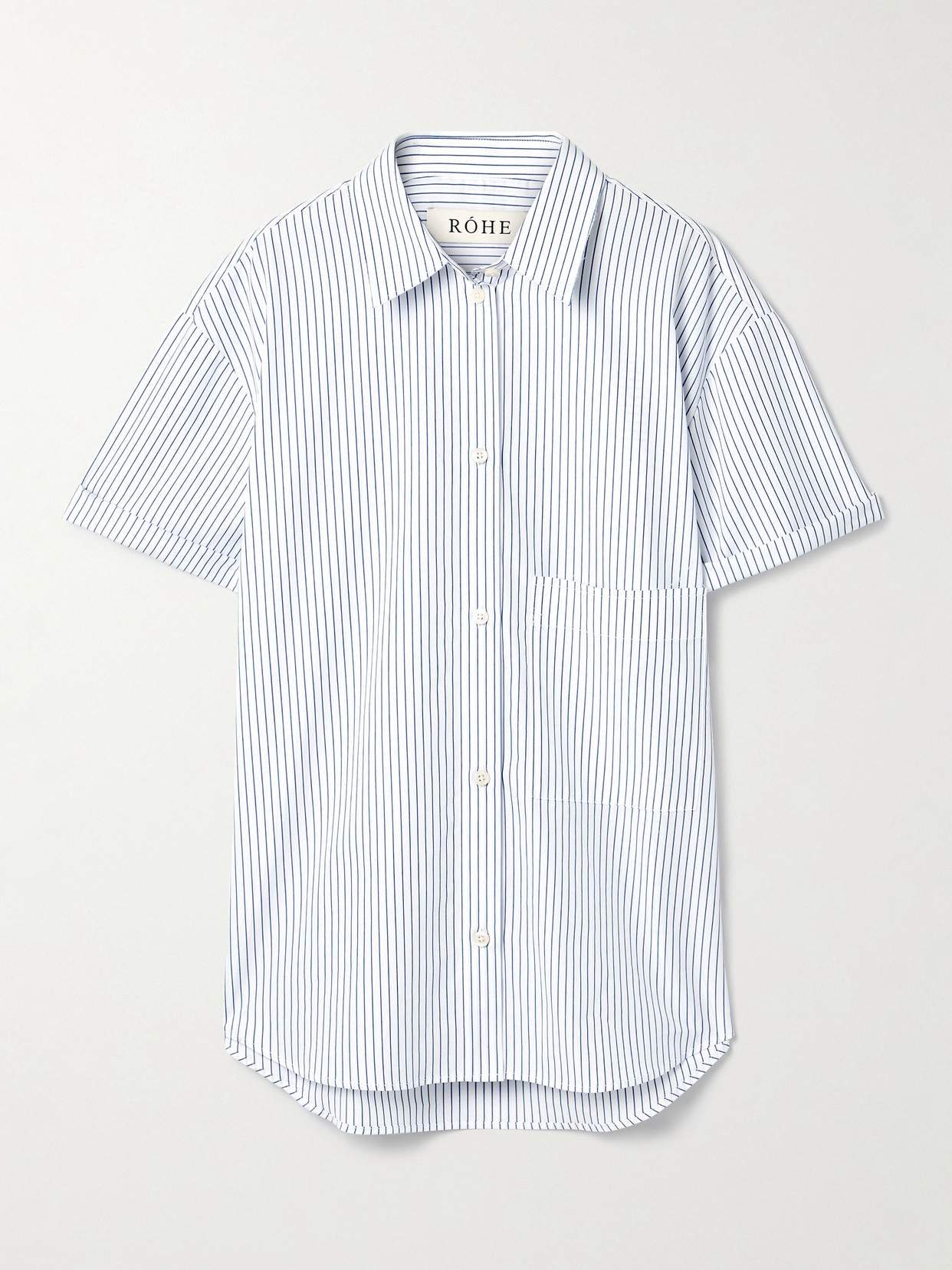 Rohe Striped Cotton-poplin Shirt In White