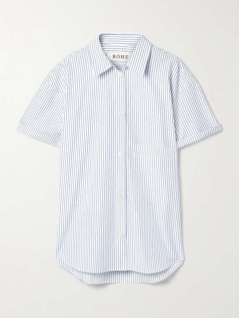 RÓHE Striped Cotton-poplin Shirt