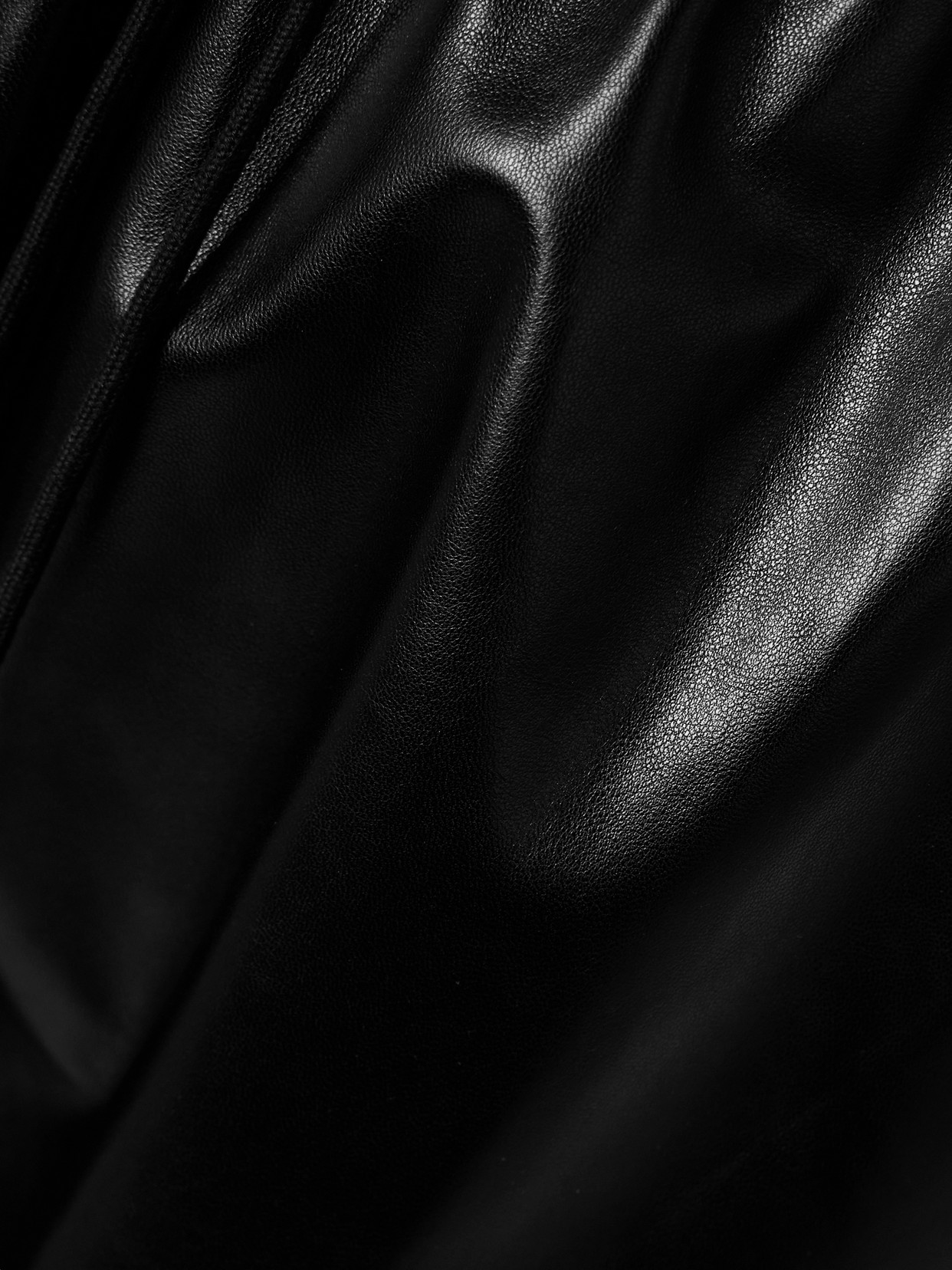 Salon 1884 Toda Leather Pull-on Track Pants In Black