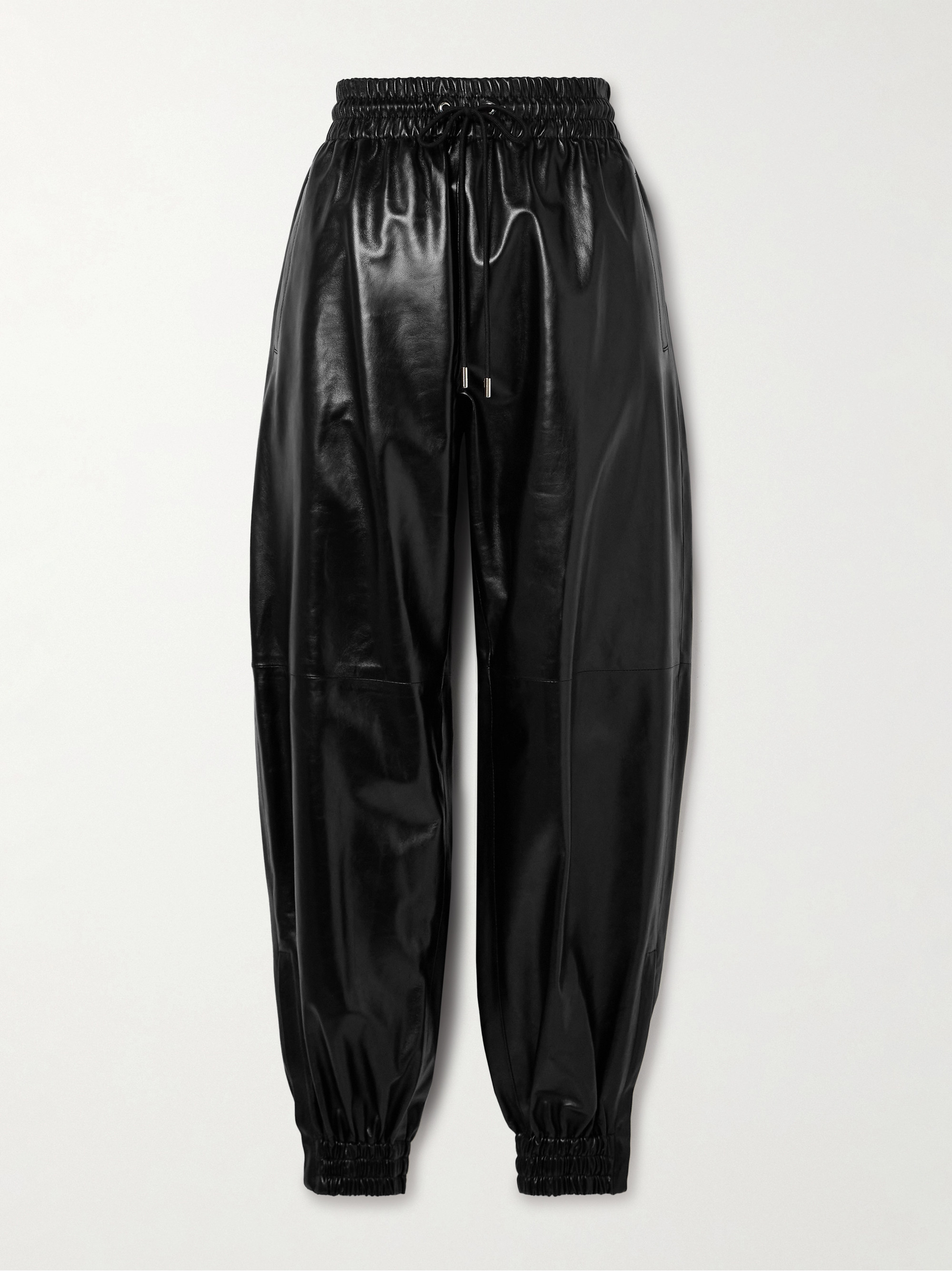 Salon 1884 Toda leather tapered track pants