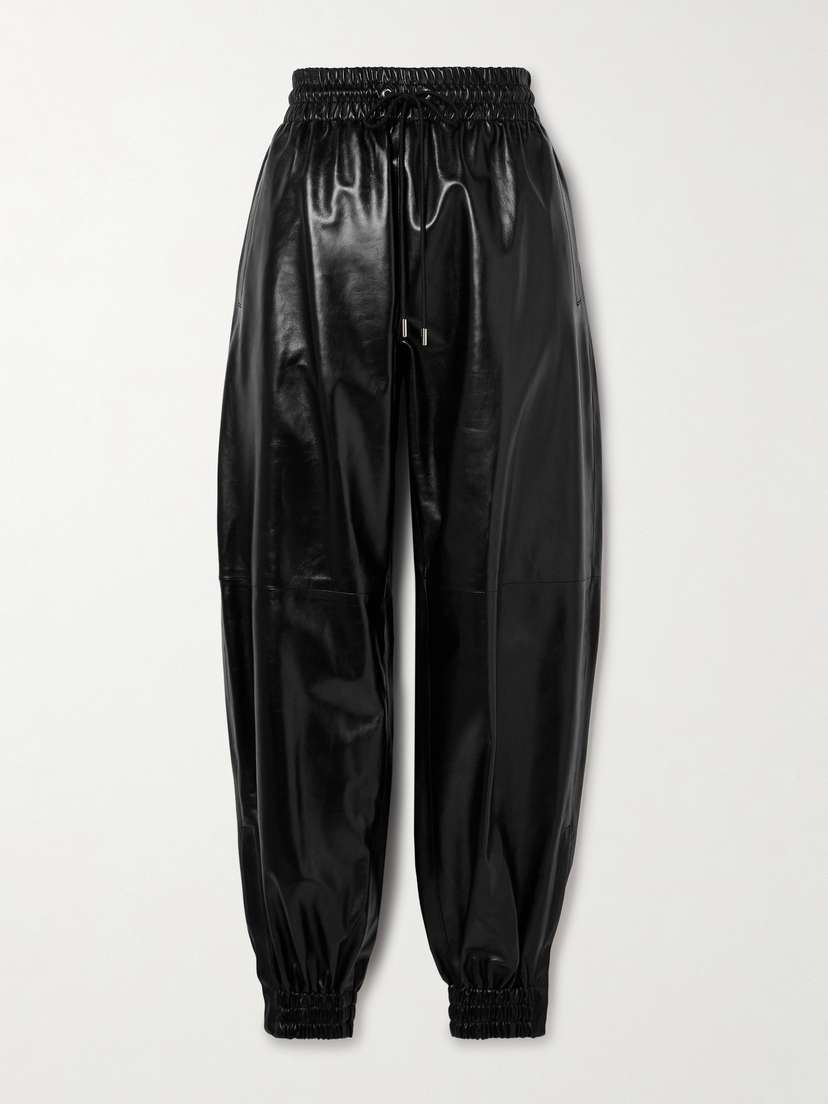 Salon 1884 Toda Leather Tapered Track Pants