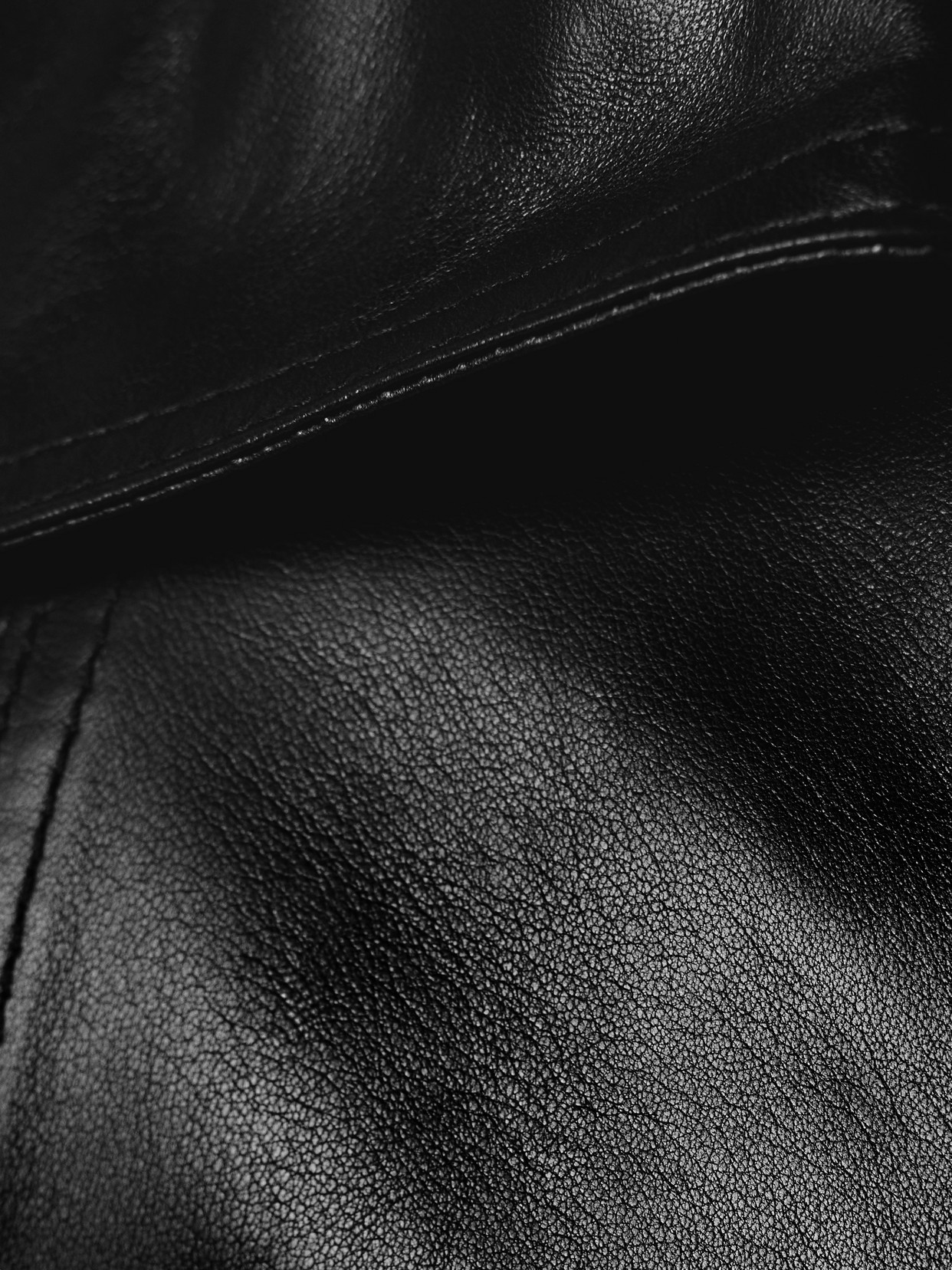 Salon 1884 Misha Leather Track Jacket In Black