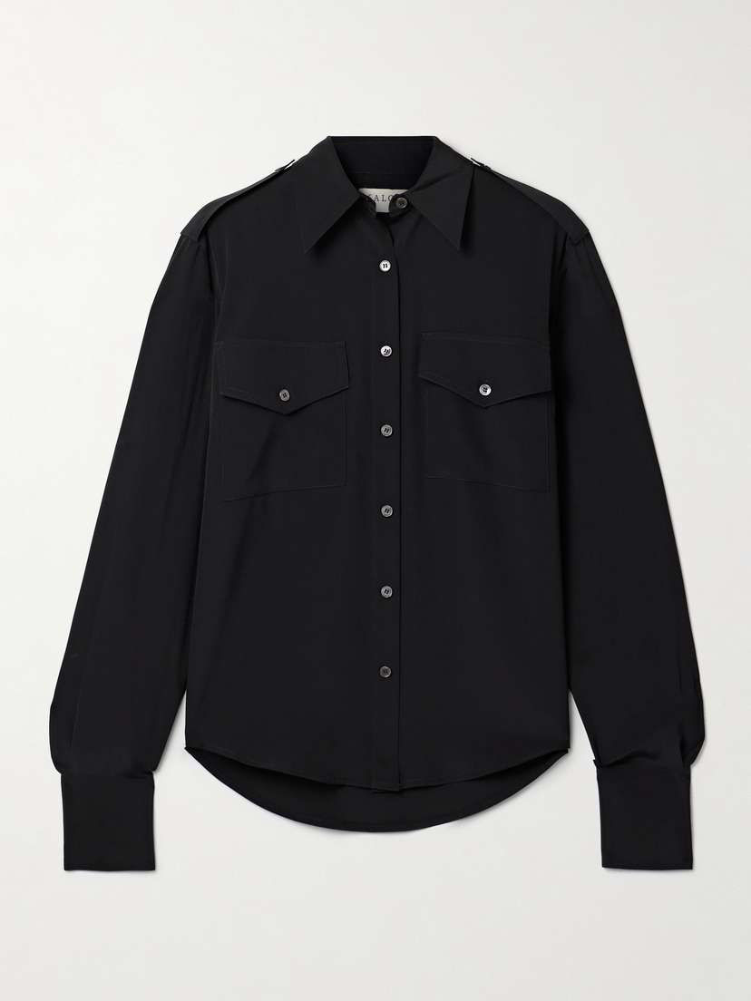 Salon 1884 Otis Silk Crepe De Chine Shirt