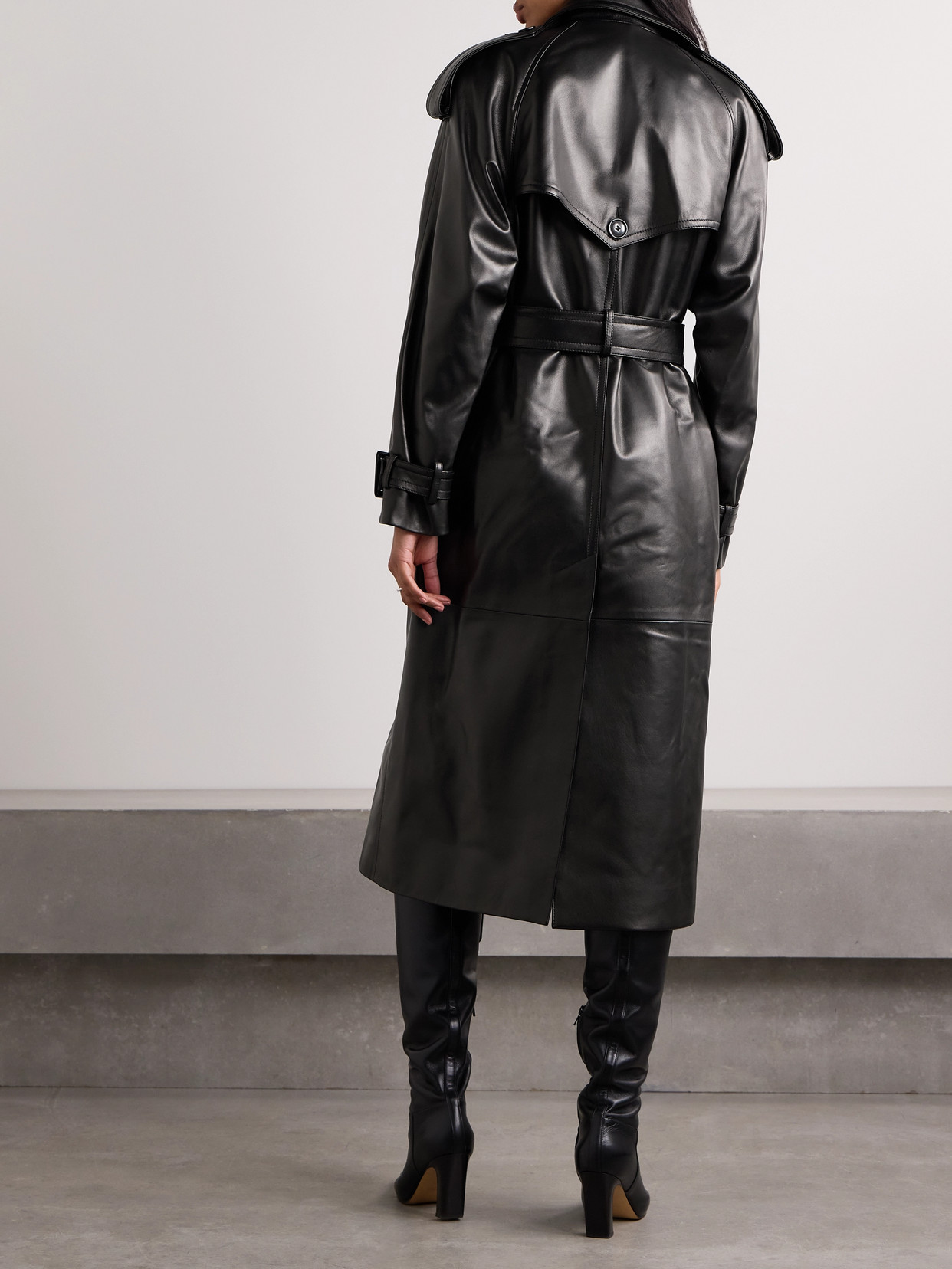 Filippa Double-Breasted Belted Trench Coat
