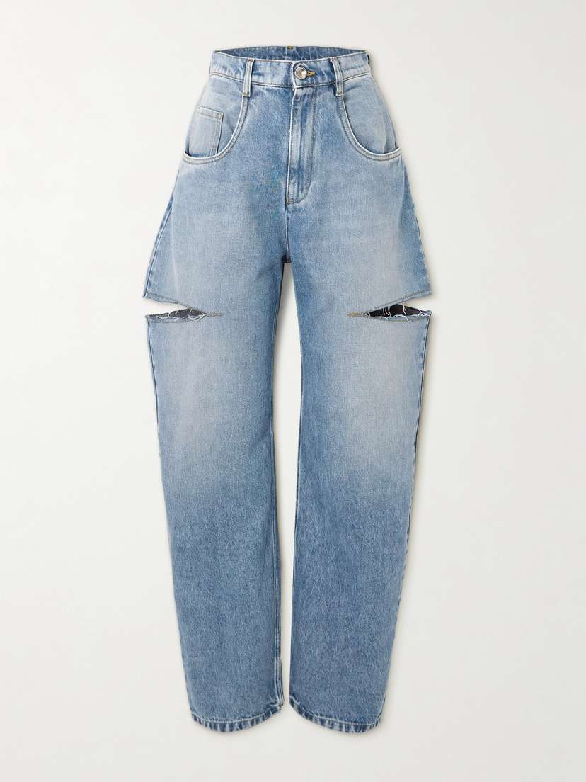 Maison Margiela Cutout High-rise Wide-leg Jeans
