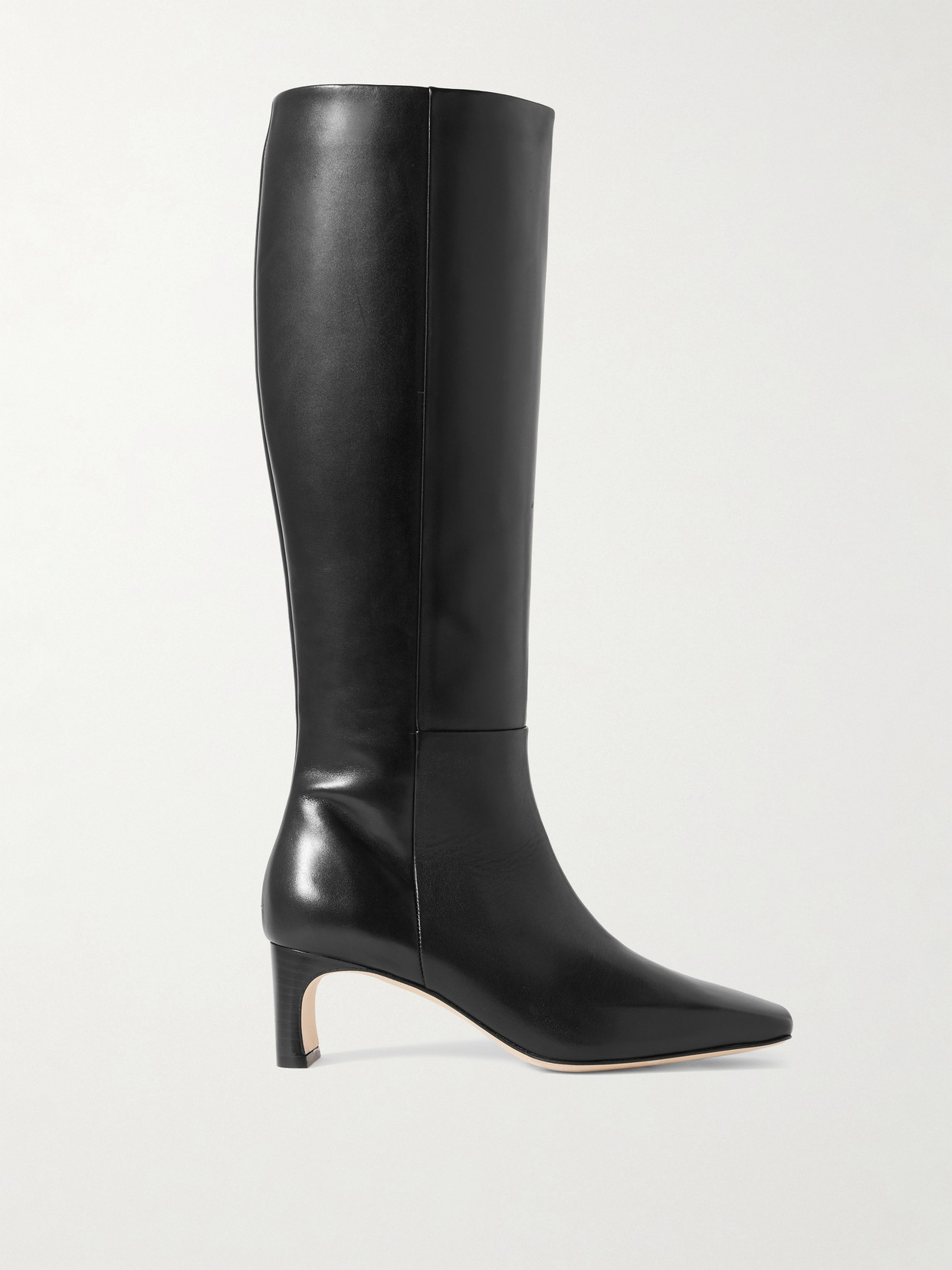 Aeyde Torin Leather Knee Boots In Black