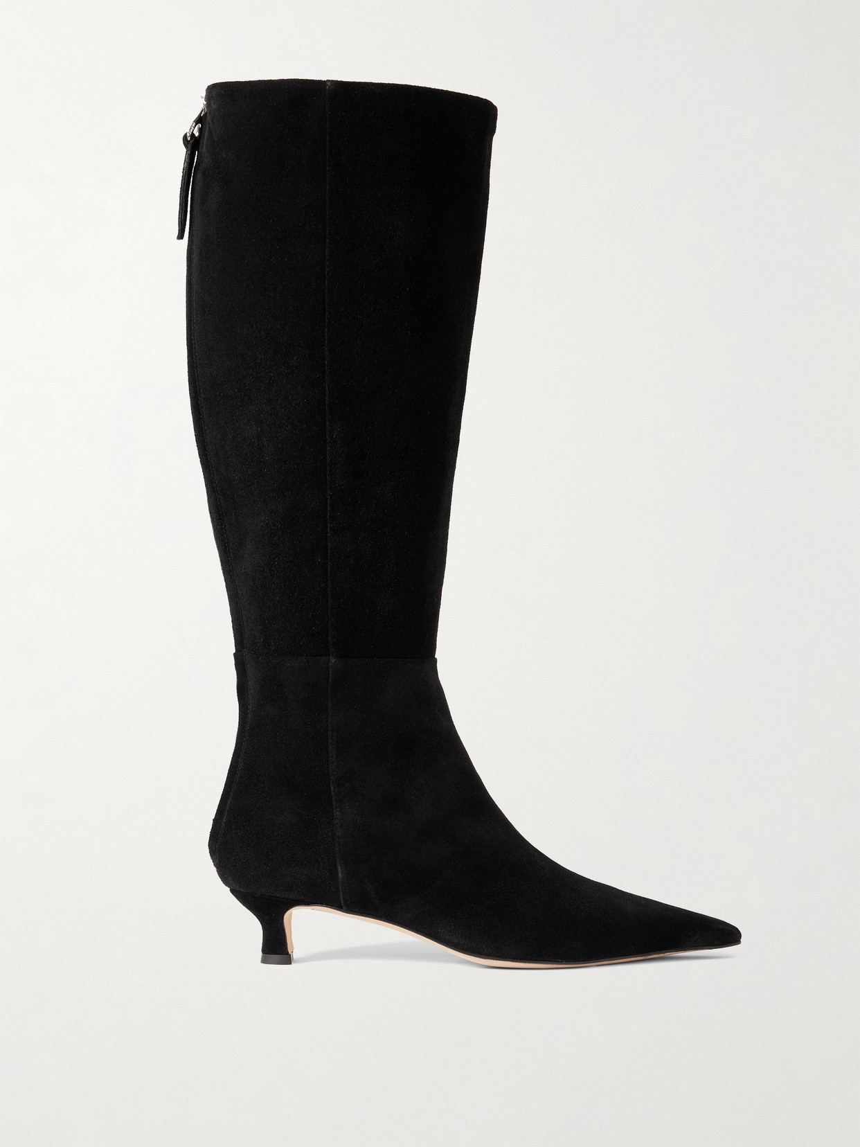 Aeyde Zazie Suede Knee Boots In Black