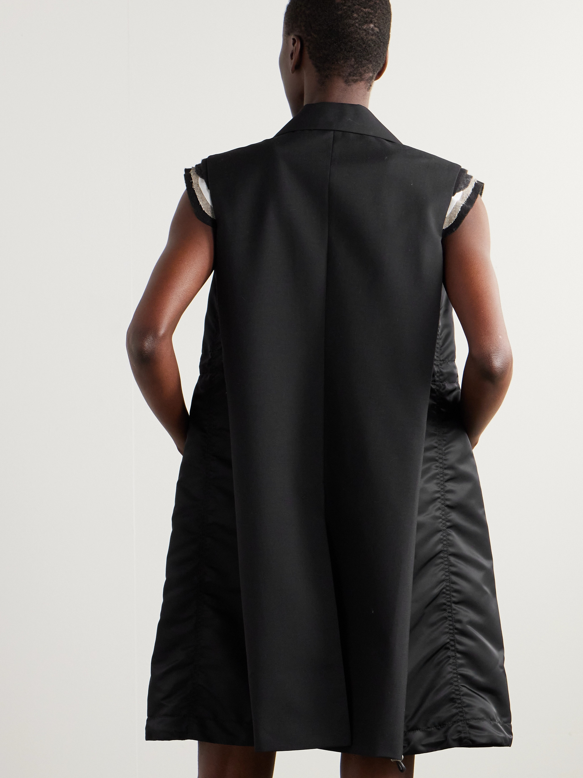 sacai - 【新品・未使用】sacai 再構築gilet Sacai - Canvas-trimmed grain de poudre and shell vest | Plush