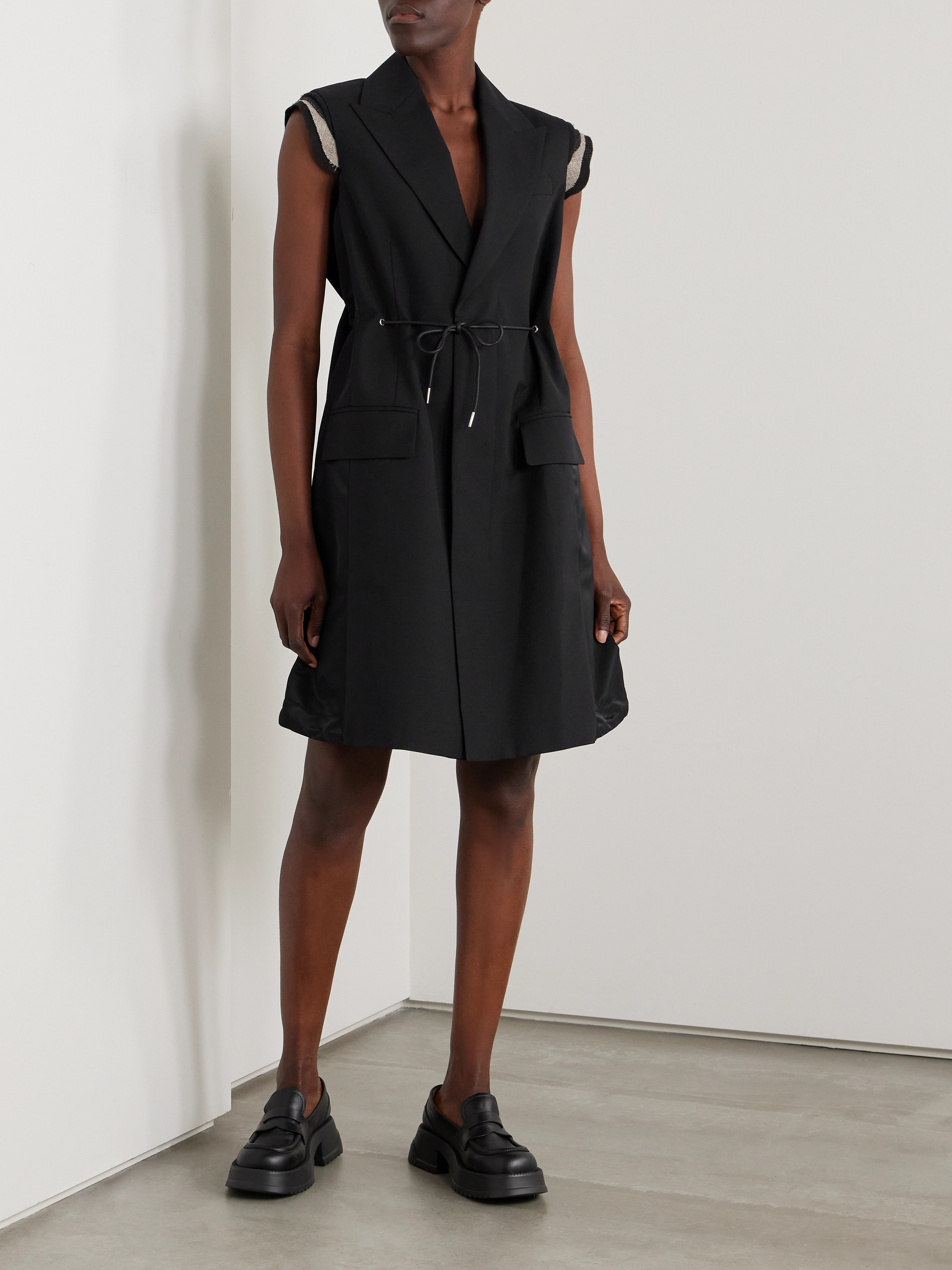 sacai - 【新品・未使用】sacai 再構築gilet Sacai - Canvas-trimmed grain de poudre and shell vest | Plush