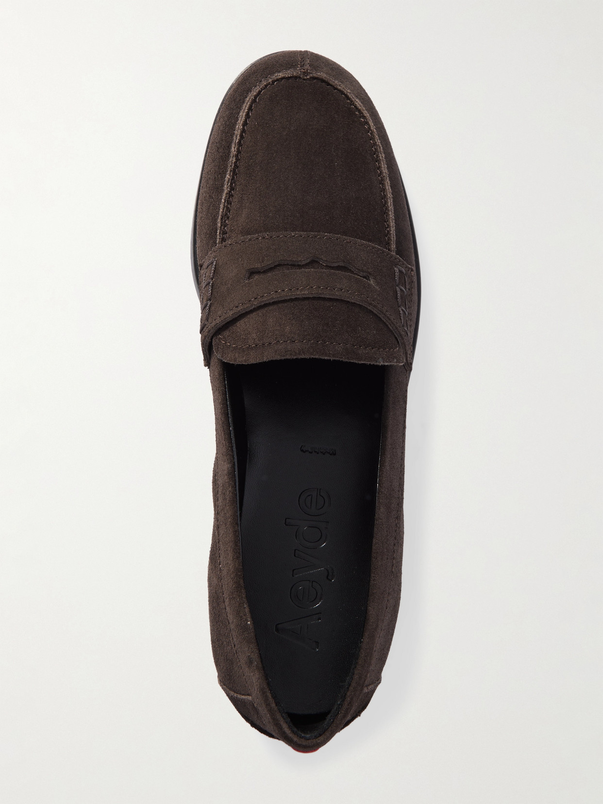 Aeyde Oscar Suede Loafers In Brown