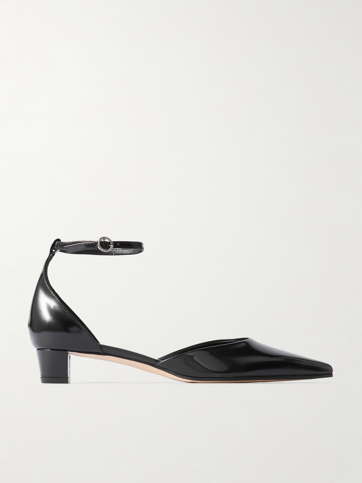 Aeyde - Perrine Glossed-leather Pumps - Black