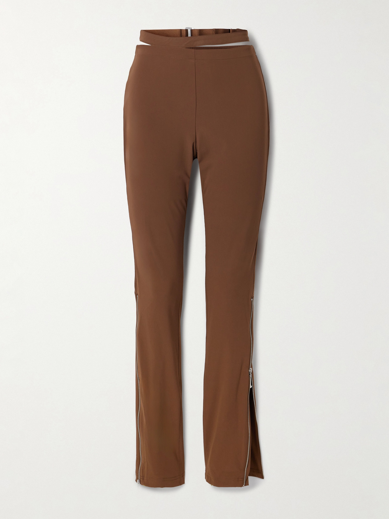 Nike + Jacquemus Belted Cutout Stretch Pants In Brown