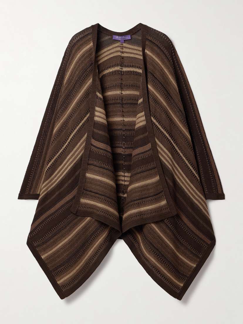 Ralph Lauren Collection Striped Mulberry Silk-blend Wrap
