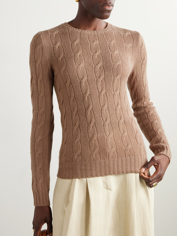 Ralph Lauren Collection Cable-knit cashmere sweater