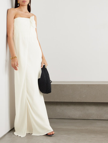 Ralph Lauren Collection Brigitta strapless knotted voile gown