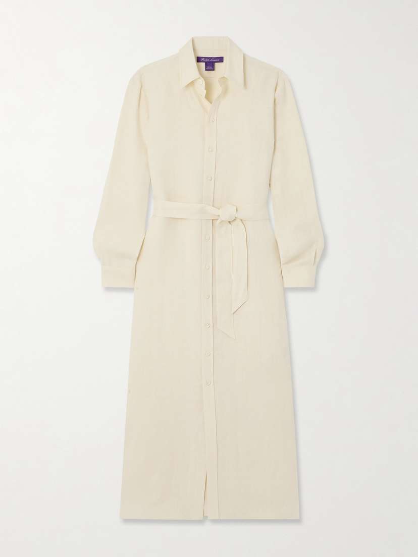 Ralph Lauren Collection Vicki Linen Midi Shirt Dress