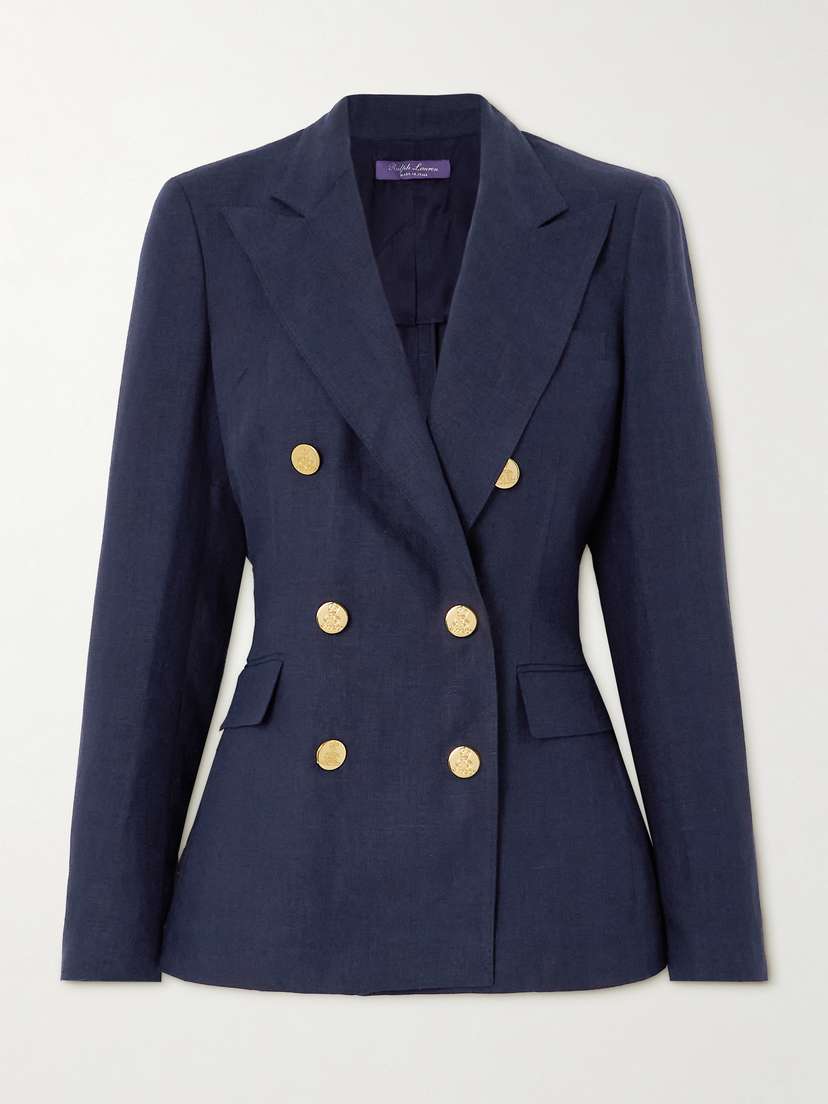 Ralph Lauren Collection Camden Double-breasted Linen Blazer