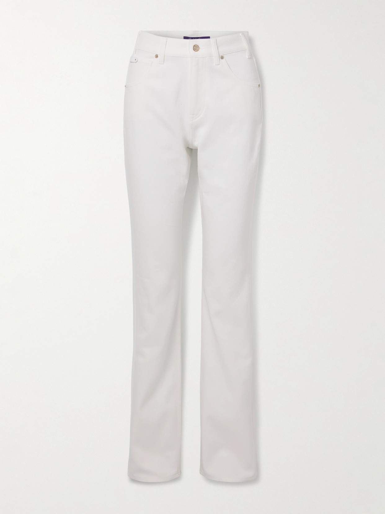 Polo Ralph Lauren Kaida Mid-rise White Denim Bootcut Jeans In White