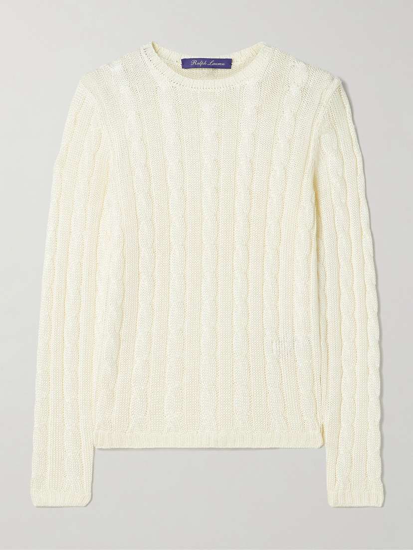 Ralph Lauren Collection Cable-knit Silk Sweater