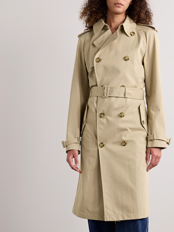 Ralph Lauren Collection Niles belted double-breasted cotton-blend twill trench coat