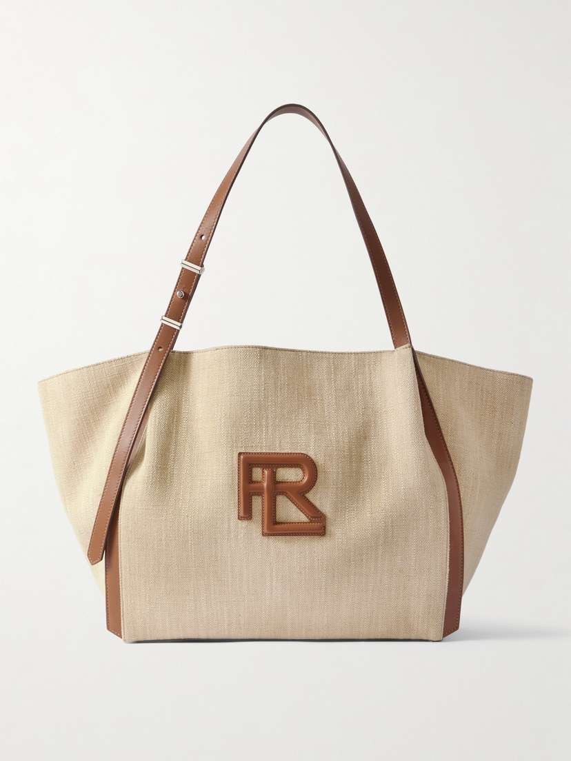 Ralph Lauren Collection Rl 888 Leather-trimmed Canvas Tote