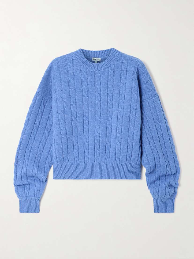 Loewe Cable-knit Wool-blend Sweater