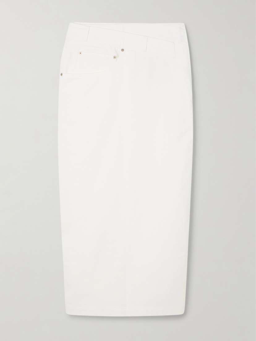 Loewe — Asymmetric denim midi skirt