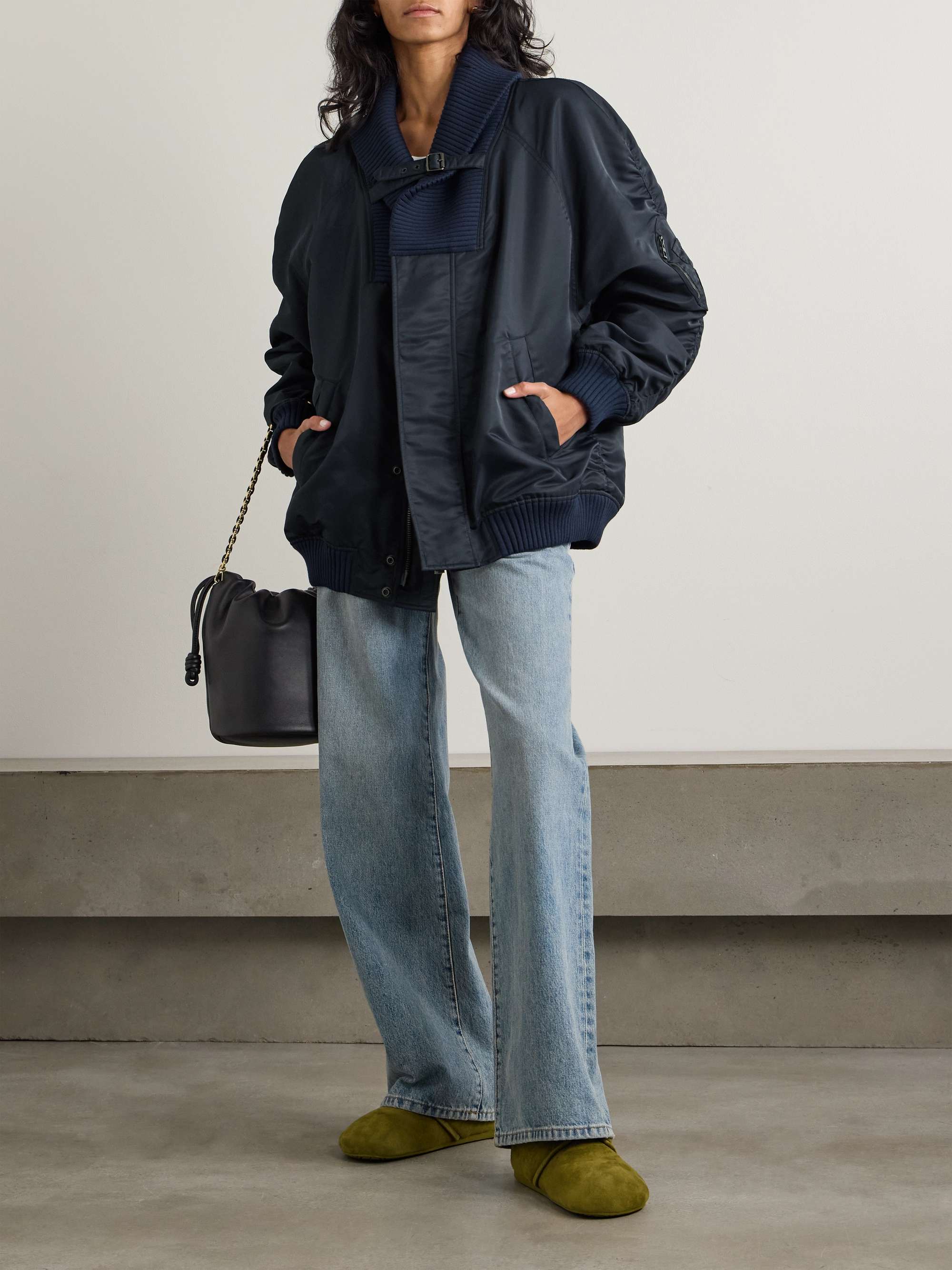 LOEWE Oversized shell bomber jacket | NET-A-PORTER LOEWE Oversized shell bomber jacket | NET-A-PORTER