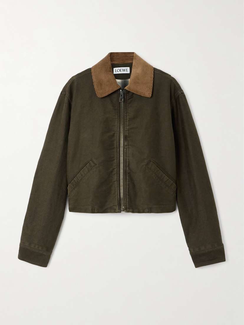 Loewe Corduroy-trimmed Cotton Jacket