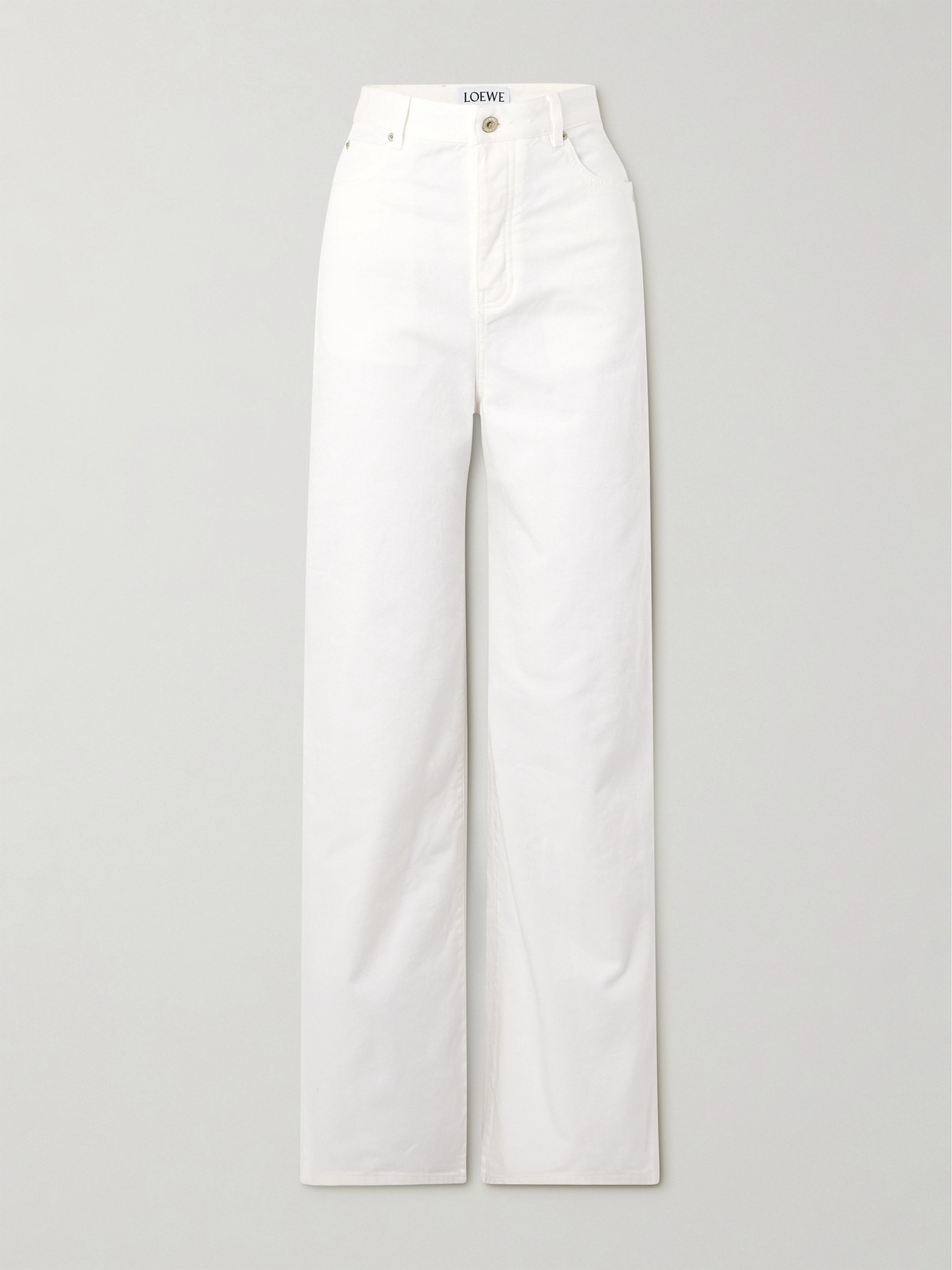 Loewe High-rise Wide-leg Jeans In White