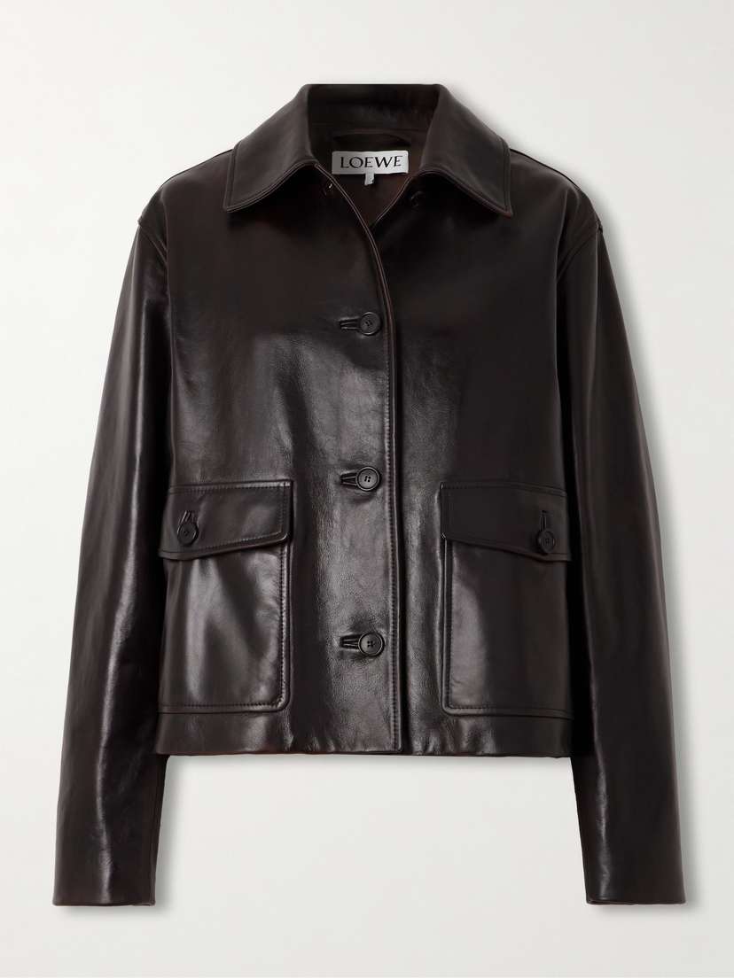Loewe Glossed-leather Jacket
