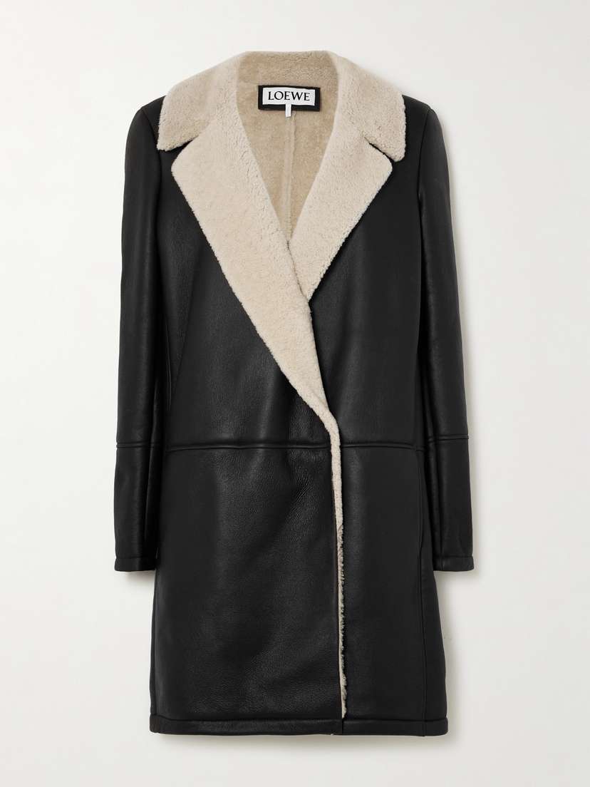 Loewe Double-breasted Shearling Coat