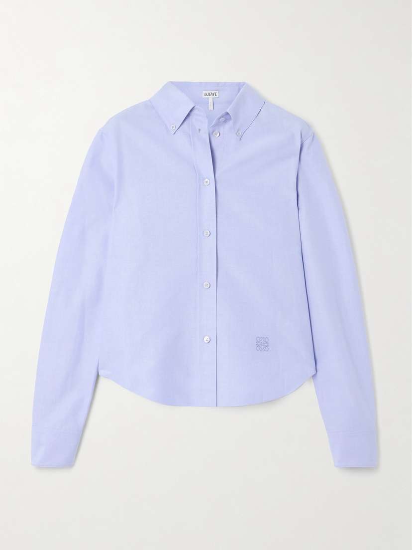 Loewe Embroidered Cotton Oxford Shirt