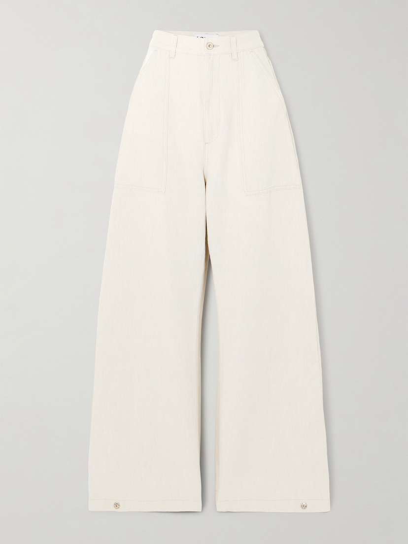Loewe Cotton And Linen-blend Twill Pants