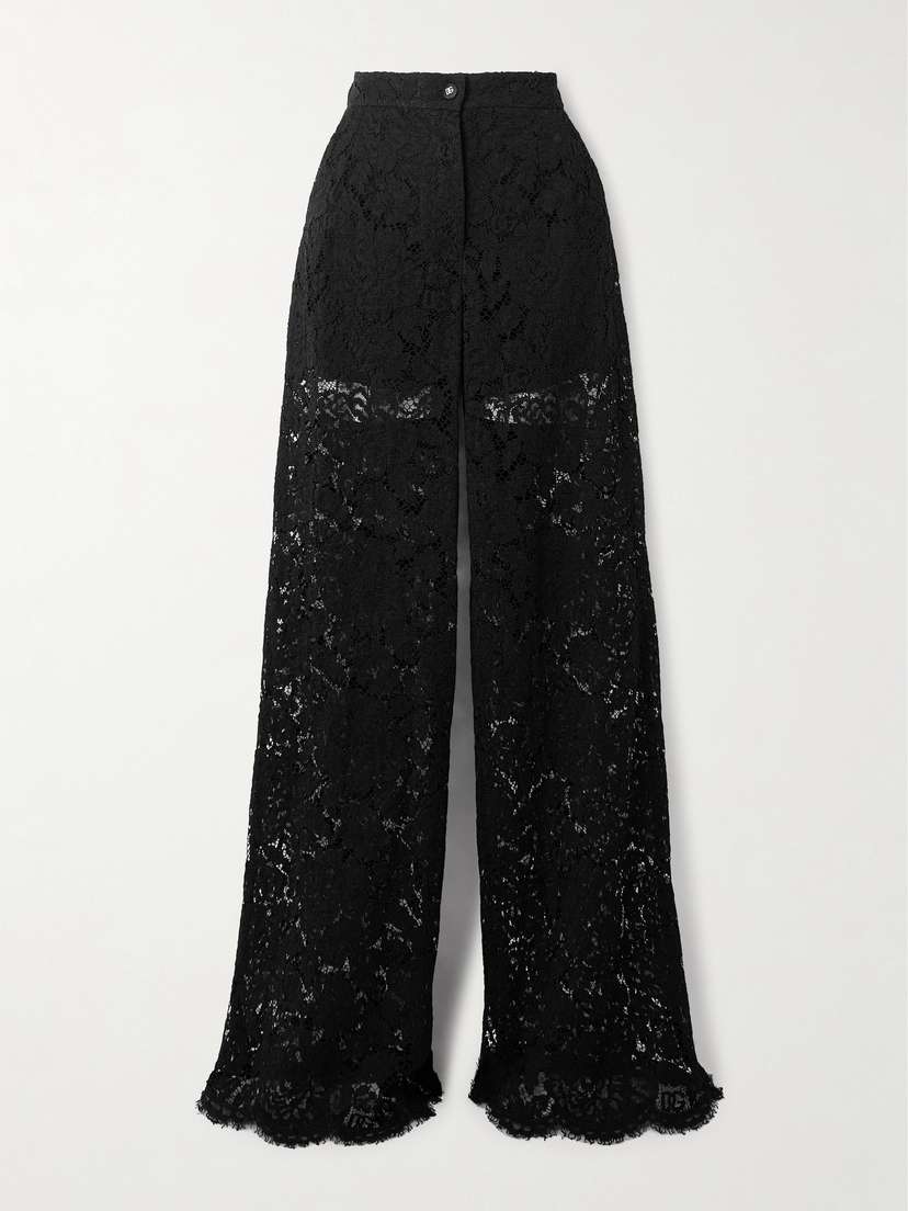 Dolce & Gabbana Corded Lace Wide-leg Pants