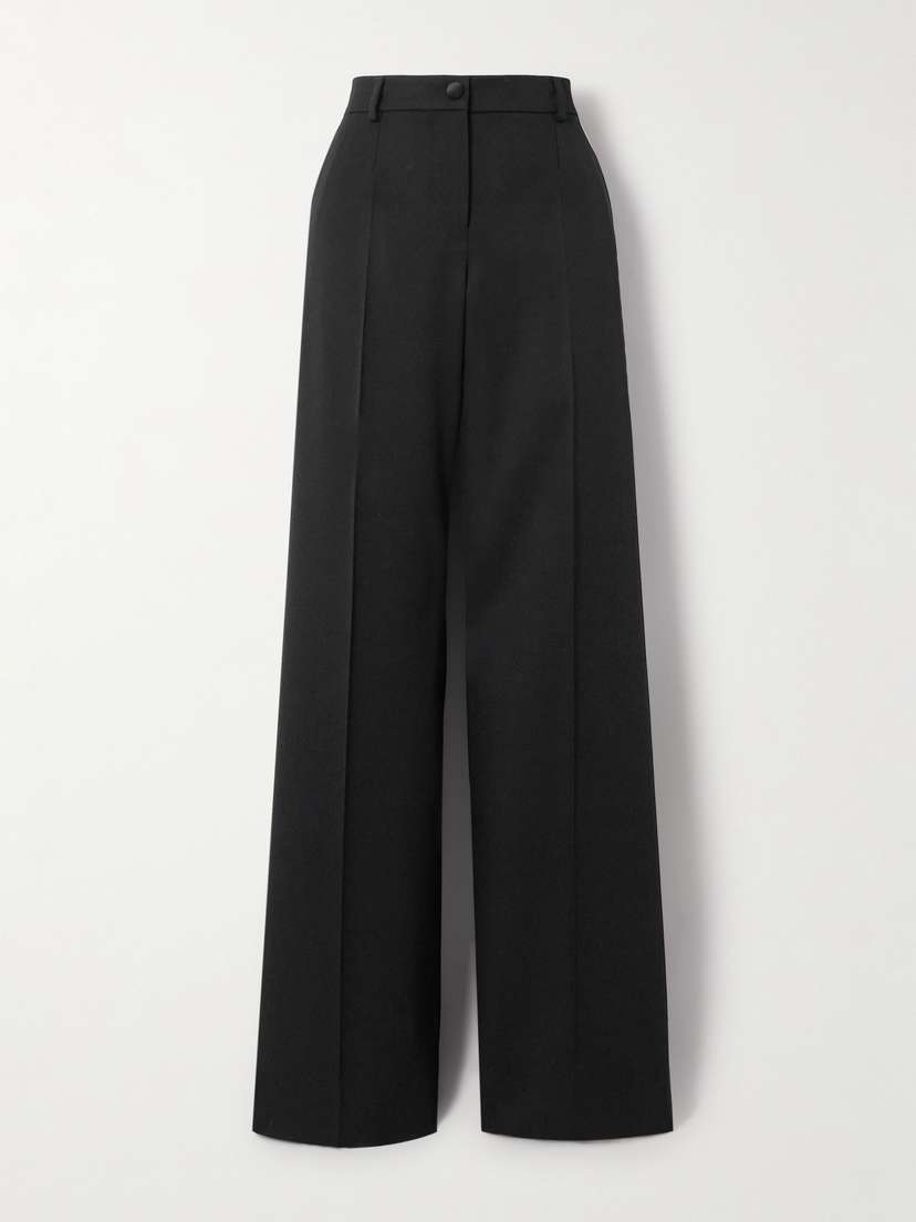 Dolce & Gabbana Wide-leg Wool-blend Twill Pants