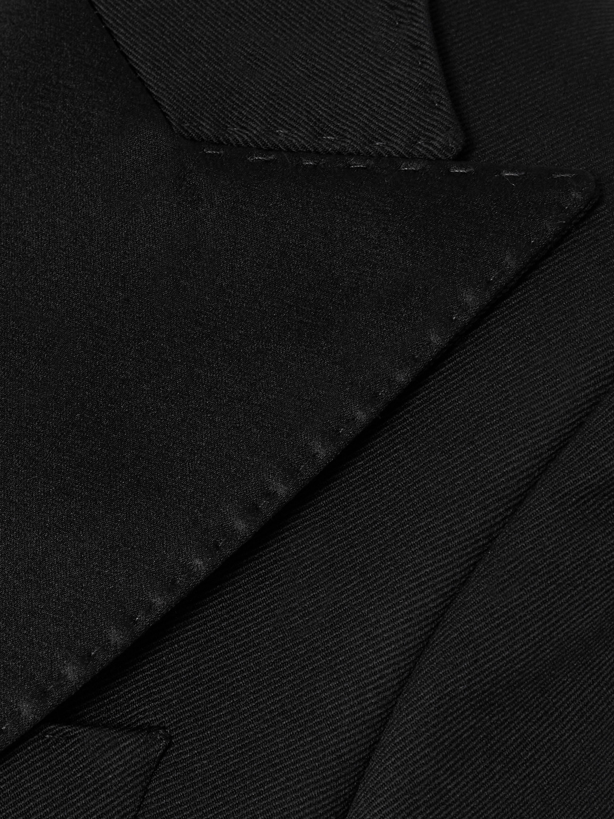 Dolce & Gabbana Convertible Cropped Wool-blend Twill And Silk Blazer In Black