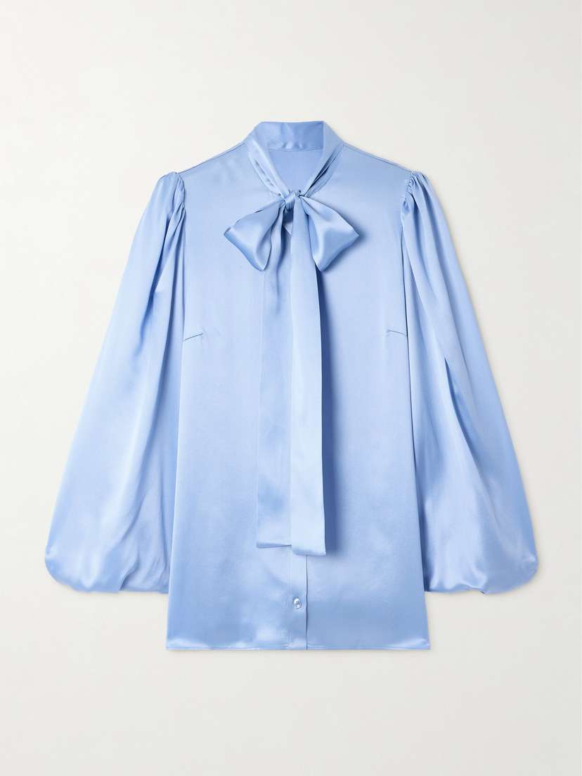Dolce & Gabbana Pussy-bow Silk-satin Shirt