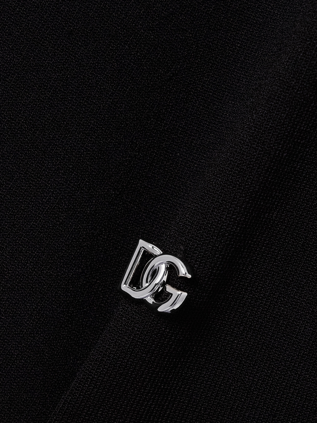 Dolce & Gabbana Appliquéd Jersey Polo Shirt In Black