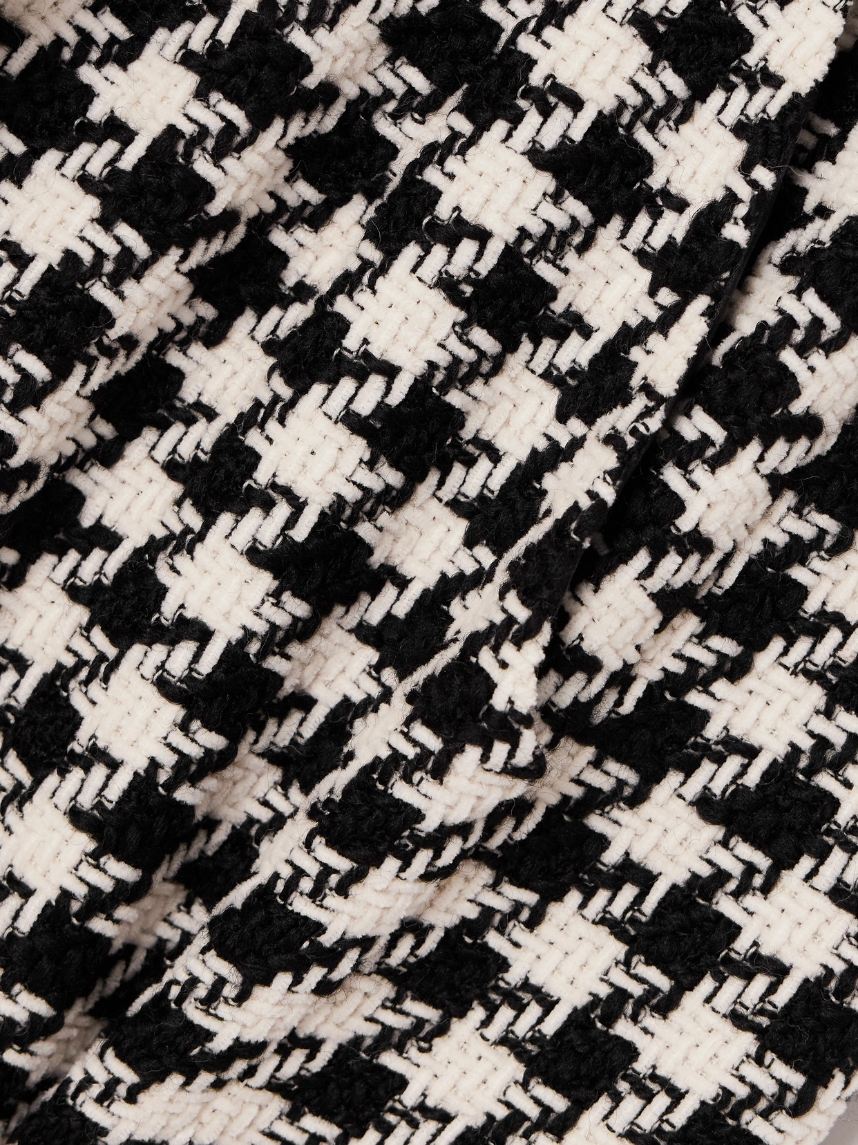 Dolce & Gabbana High Waist Houndstooth Midi Skirt In Gray