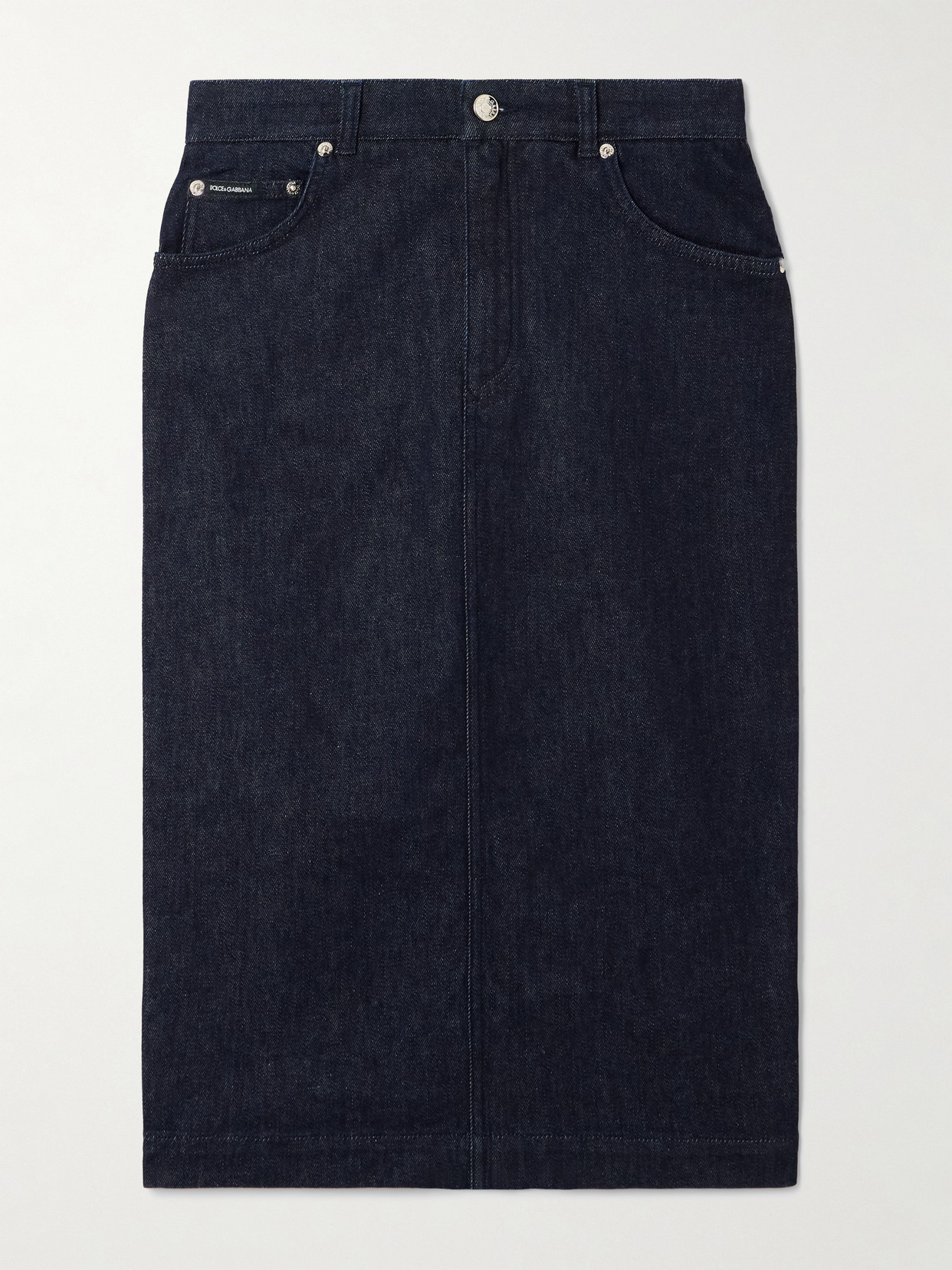 Dolce & Gabbana Stretch-denim Skirt In Blue
