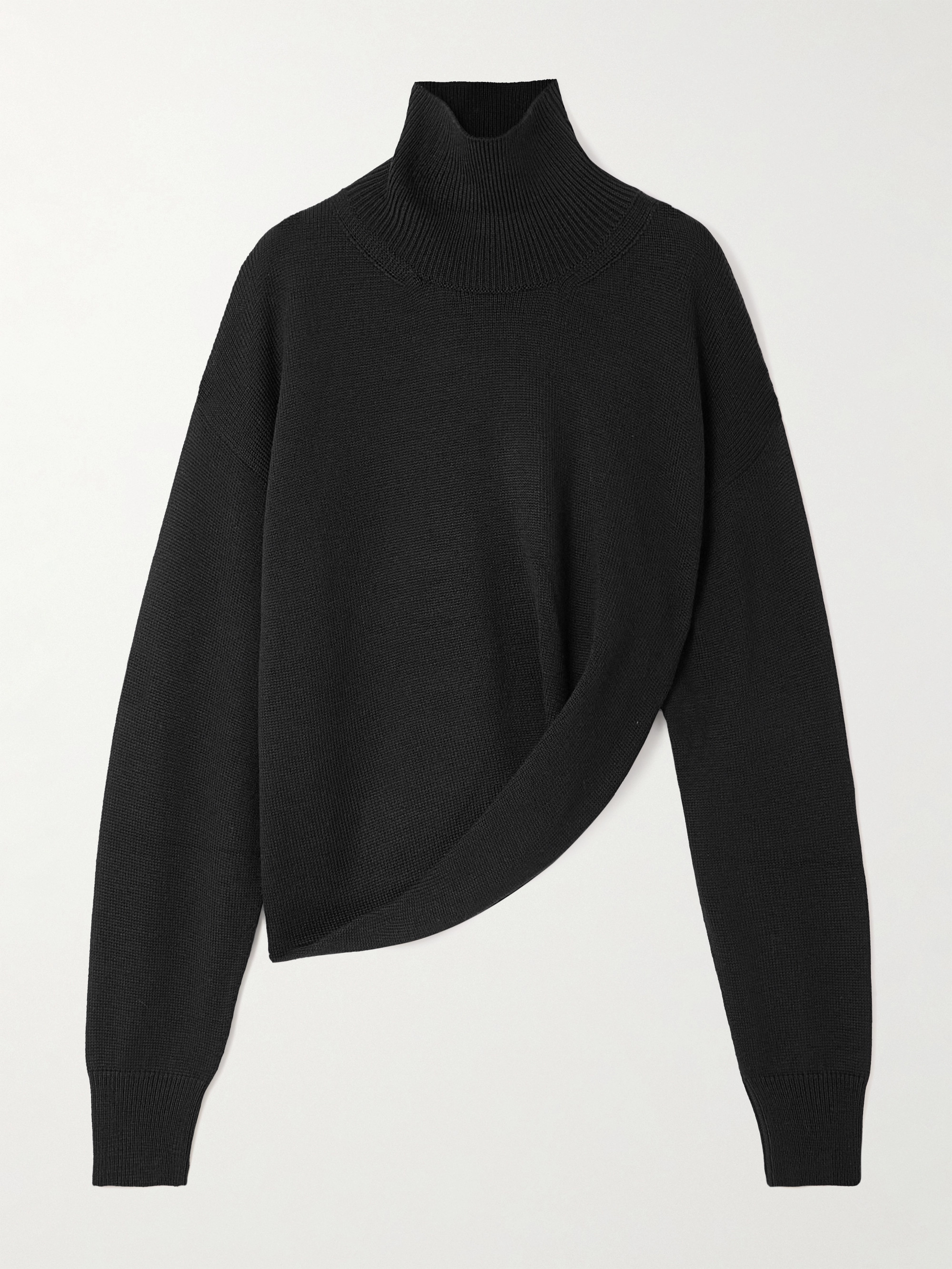 Alaïa Asymmetric wool turtleneck sweater