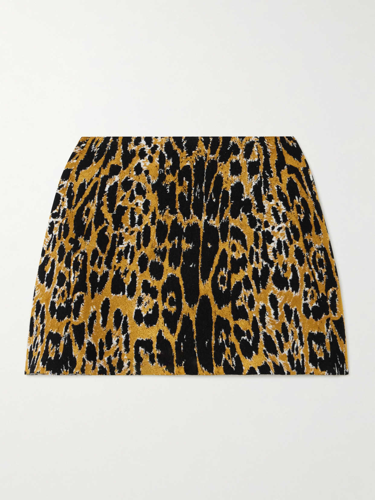 Alaïa Leopard-printed Jacquard Knit Mini Skirt In Animal Print