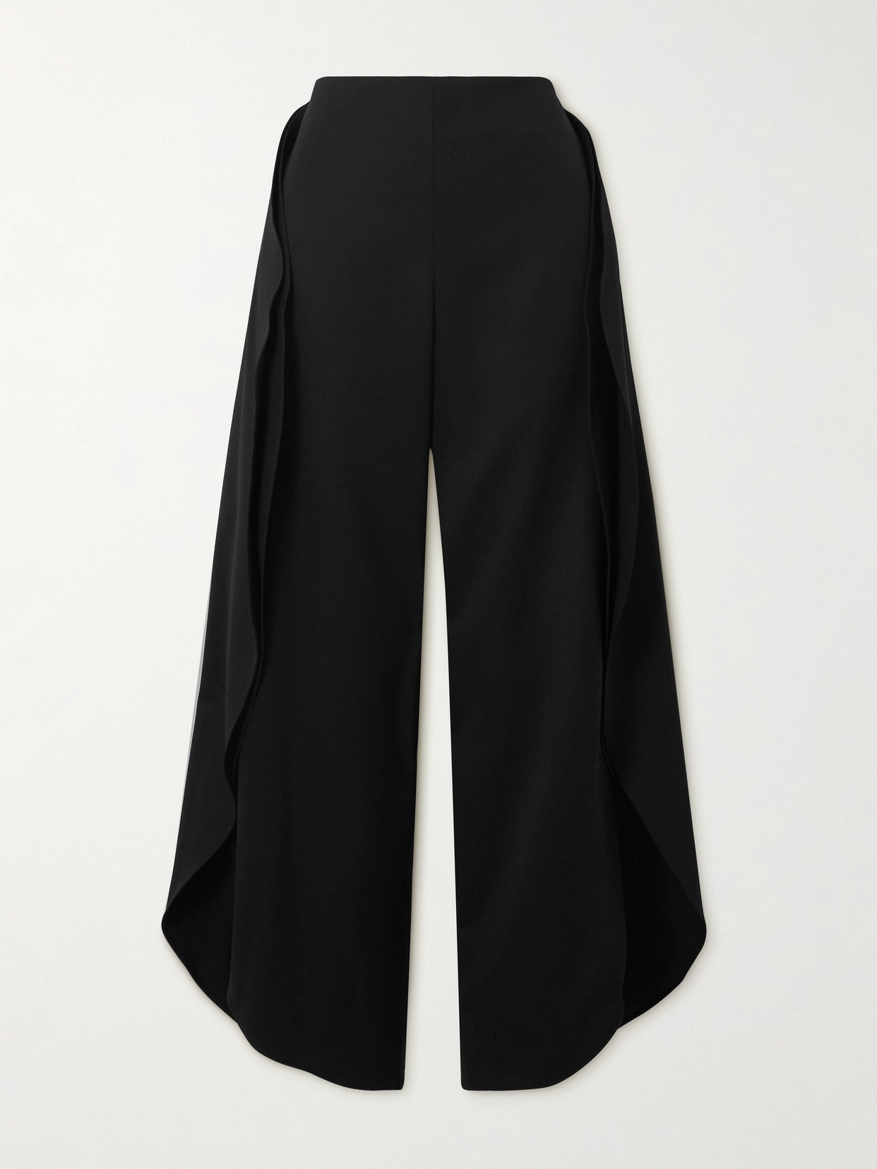 Alaïa Grain De Poudre Wool-blend Barrel-leg Pants In Black