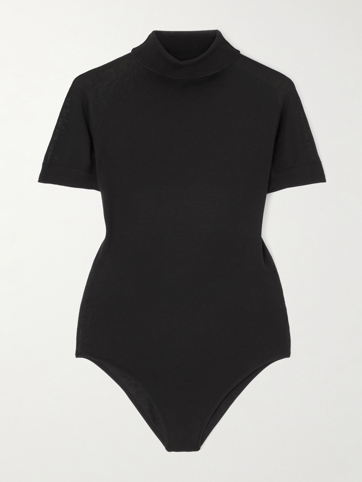 Alaïa Wool-jersey Bodysuit In Black
