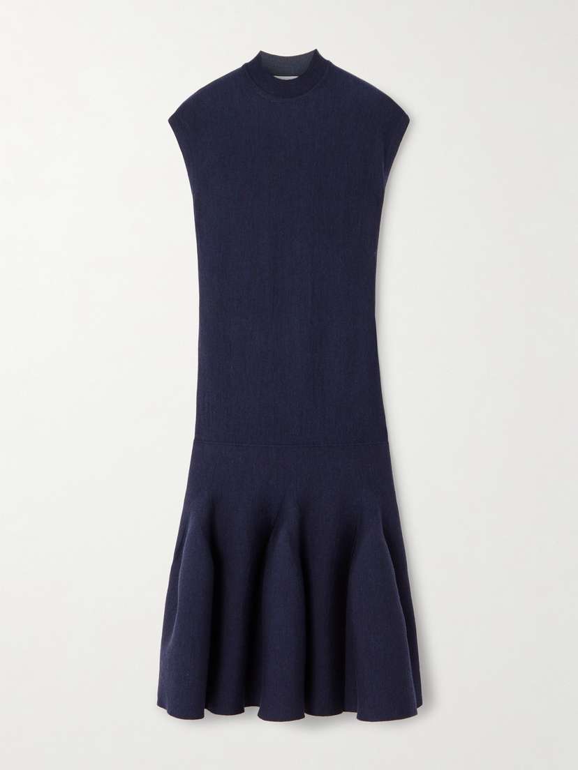 Alaïa Pleated Wool-blend Mini Dress