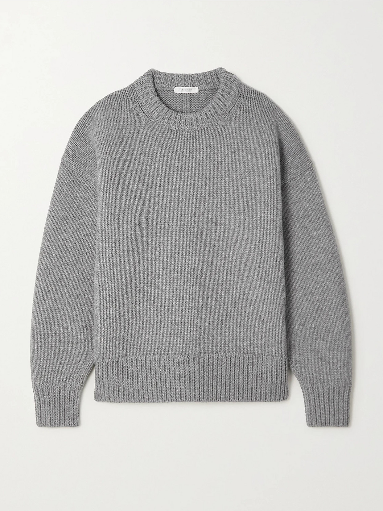 The Row Essentials Ophelia Oversized Wool And Cashmere-blend Sweater In Gray