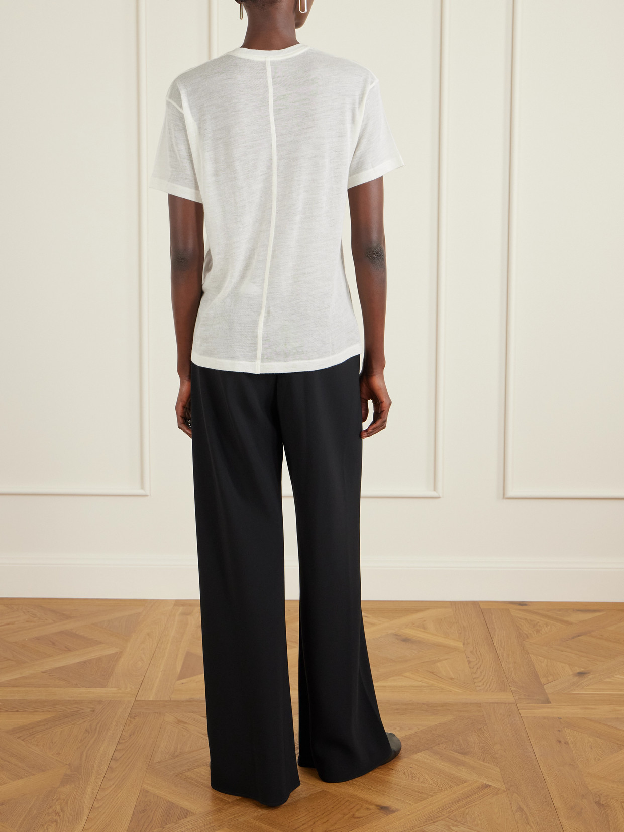 The Row Lila Cashmere T-shirt In White
